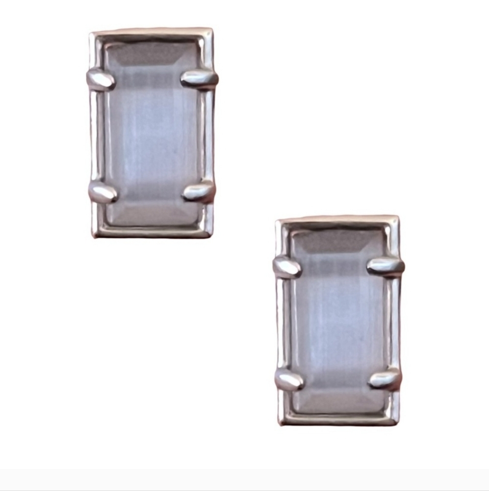 Kendra Scott Silver Rectangular Stud Earrings Pao… - image 1